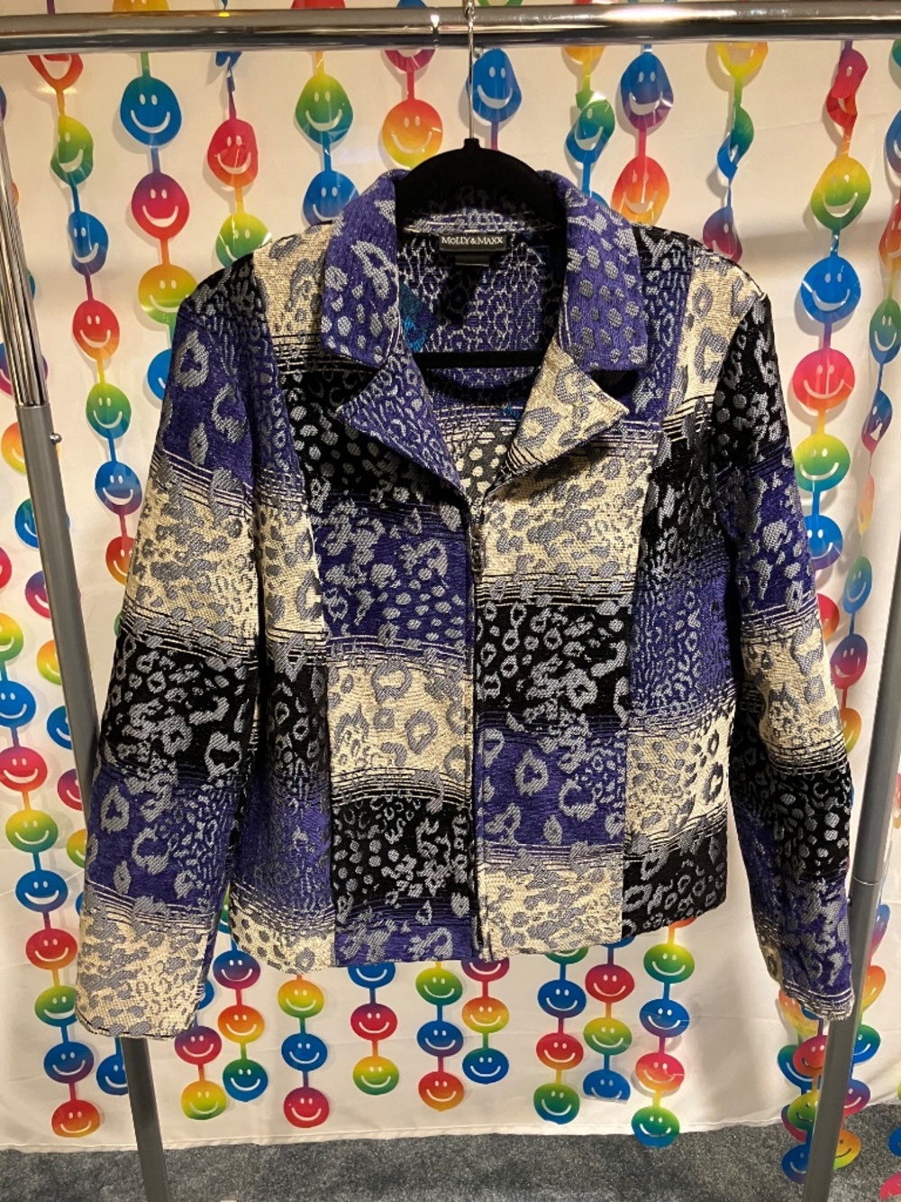 Vintage Molly & Maxx Tapestry Patchwork Zip-Up Jacket (Large)